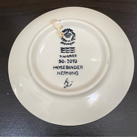 Vintage Royal Copenhagen Denmark Lot of 5 Blue & White 3”Decorative Mini Plates - Picture 11 of 15